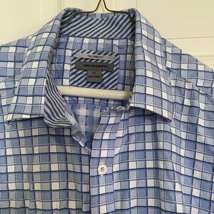 Johnston & Murphy Tailored Fit Long Sleeve Woven Shirt, Sz XL